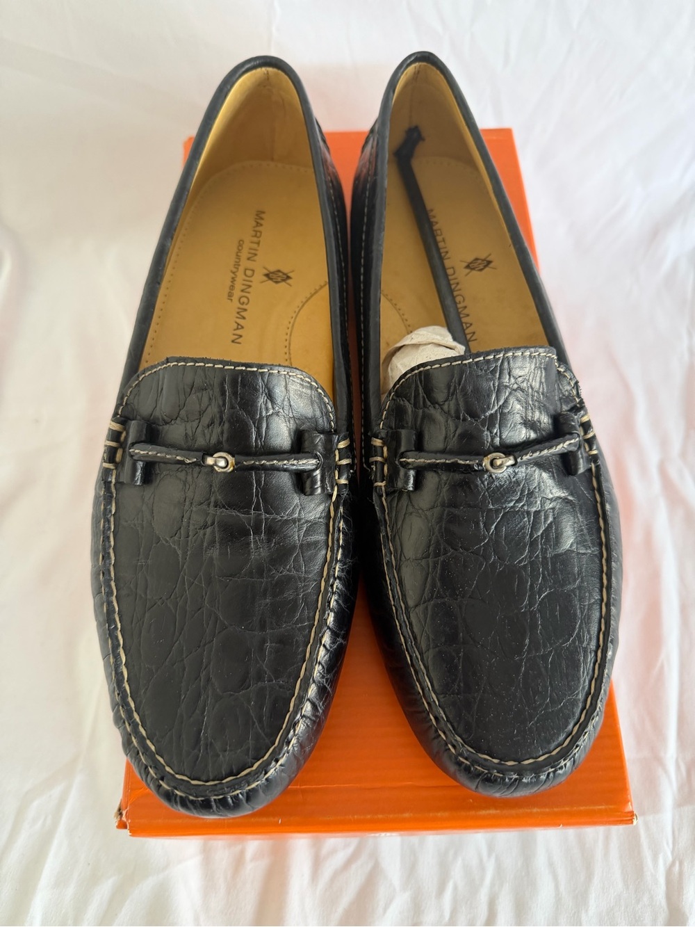 NWB- Martin Dingman Men’s Black Leather Bit Loafers Size 10.5